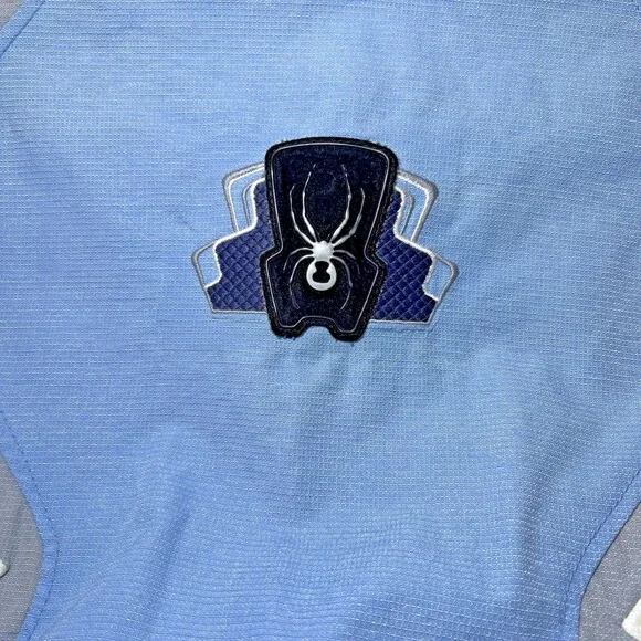 Vintage Spyder Womens Ski Jacket Size 12 Blue White Dermizax-EV X-Static Insulat - Picture 9 of 16